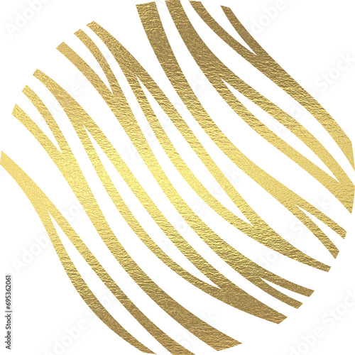 golden zebra pattern circle