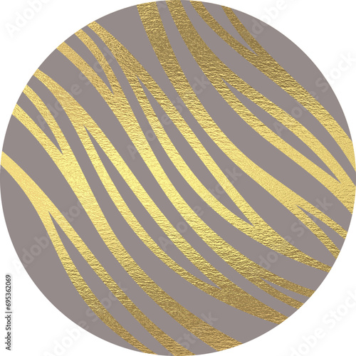 golden zebra pattern circle