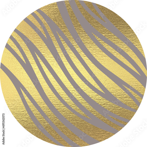 golden zebra pattern circle