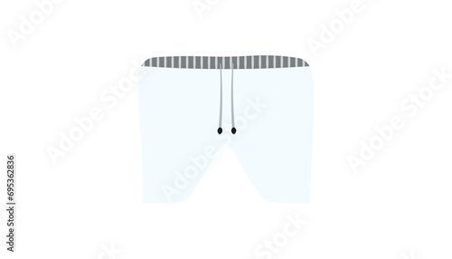 a white short pant isolated on white background