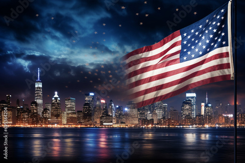 President`s day background. The text of PRESIDENT`S DAY and the US flag 