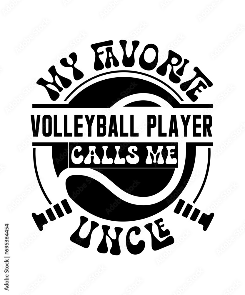 my favorite Volleyball player calls me uncle svg