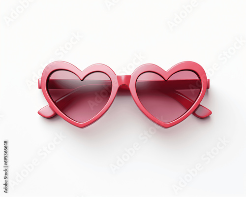 3D Model of Playful Love Symbol Sunglasses Isolated 