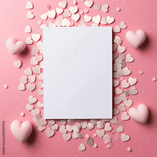 Valentine's Mockup Paper Isolated	