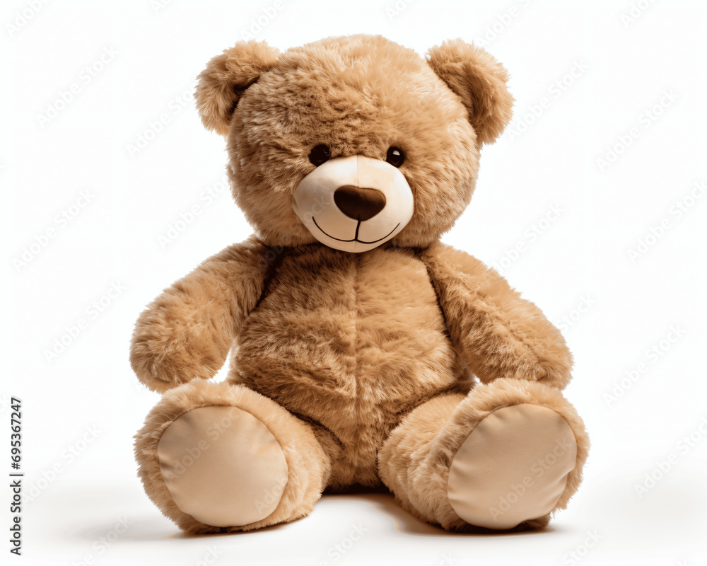 Soft and Plush Teddy Bear Isolated