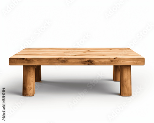 Wooden Coffee Table Isolated 
