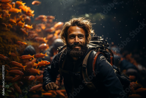 Underwater portrait of a man © samarpit