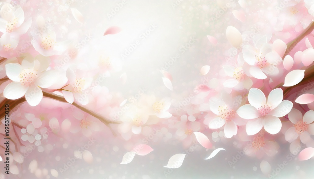 桜の花びらが舞う背景素材