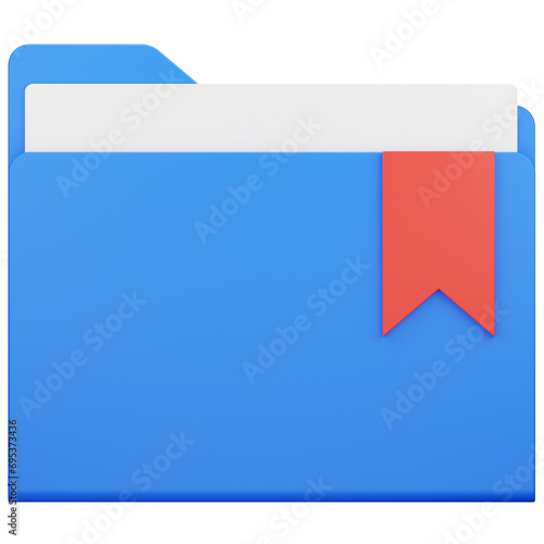 Folder Bookmark 3D Illustration Free Download Folder Bookmark 3D Illustration - GFXLoad