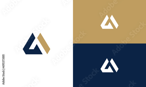 initials al monogram logo design vector photo