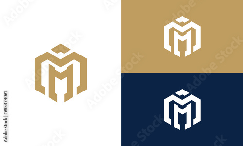 initials ma monogram logo design vector photo