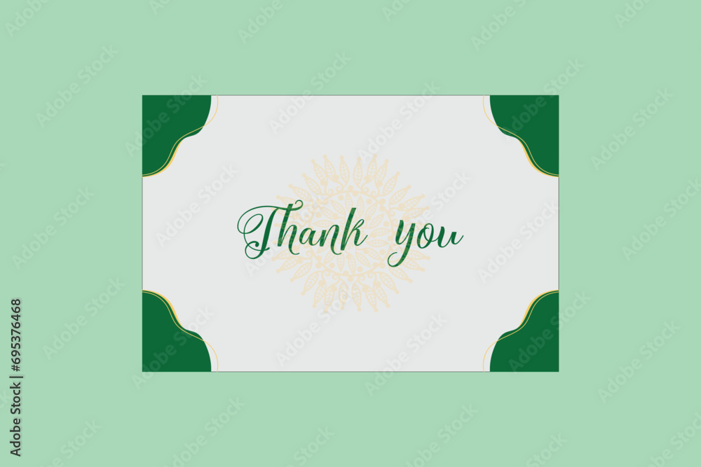 Hand-drawn Thank you greeting card vector for small business.