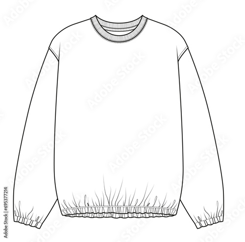 Fashion Sweater Sweatshirt Illustration Fashion Cad