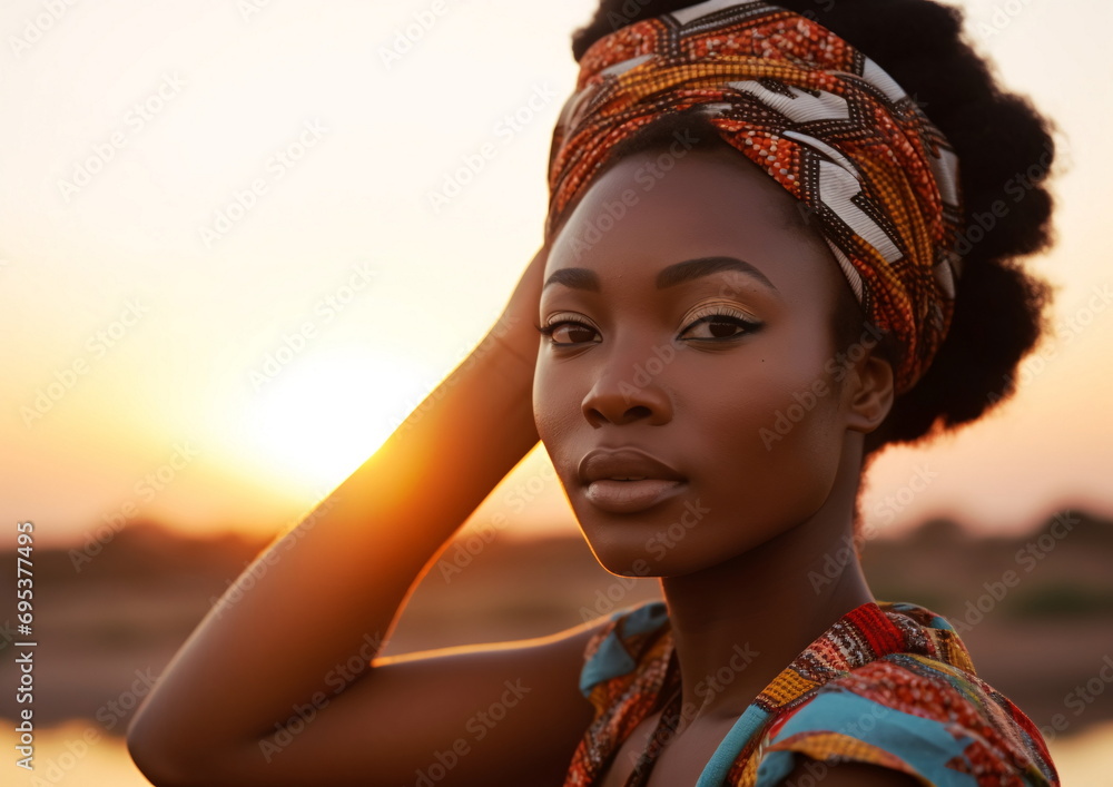 Black Woman with Sunlight Behind Her Head