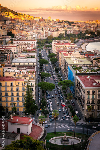 Cityscape of Napoli, Italy. Vesuvio, Architecture, Buildings, Streetlife, City, Campania, Italia.