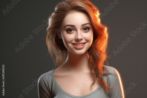 3D realistic animated girl images, crafted with precision and realism through the magic of artificial intelligence. Generative AI.