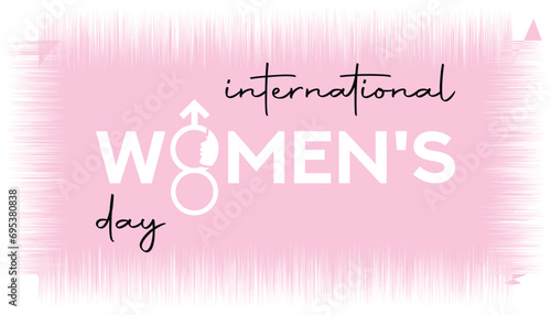 international women's day is observed every year in March, Holiday, poster, card and background vector illustration design. 