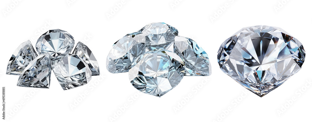 Diamond bright crystal isolated white background Diamond bright crystal isolated white background