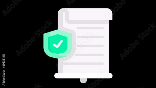 Medical Report Animated Icon. With Transparent Background