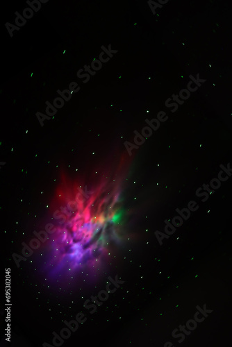 A nebula and celestial stars in the night sky