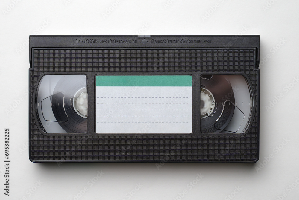 Video cassette tape isolated on white background