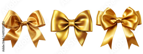 gold bow ribbon golden gift bow white backgrounder photo