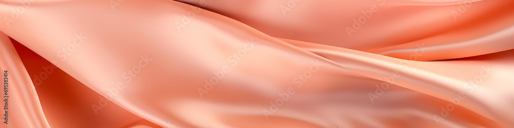 Smooth elegant orange silk or satin. Peach colour. Smooth elegant orange silk or satin. Peach colour.