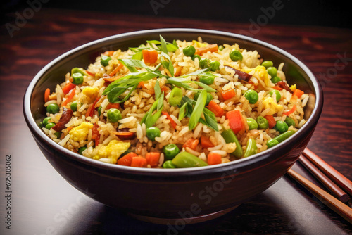 Fried Rice Stir-fried rice with various vegetables, new chinese year recipes