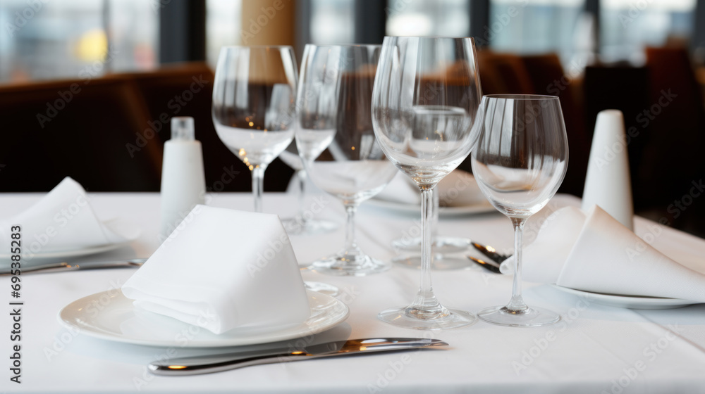 Place setting in a restaurant Place setting in a restaurant
