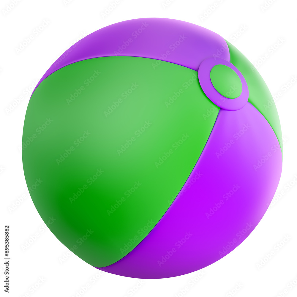 Colorful beach ball 3d cartoon illustration Colorful beach ball 3d cartoon illustration