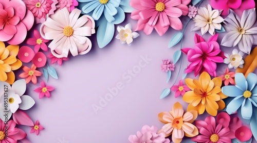 Spring sale banner background template with color