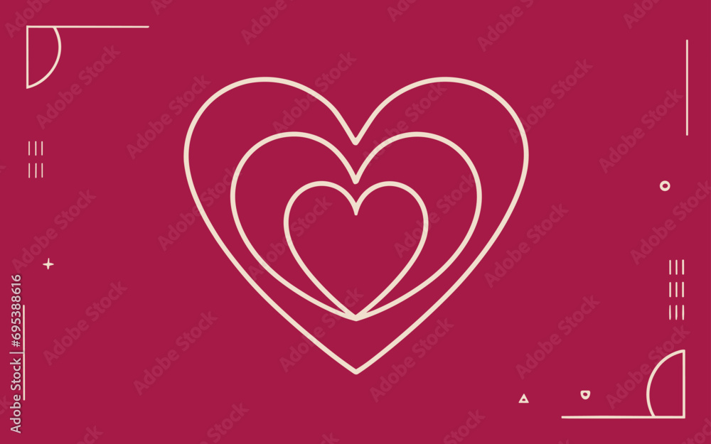 Love Heart Minimalist Poster Design Love Heart Minimalist Poster Design