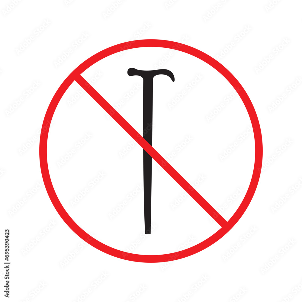 Walking stick vector icon. Walking stickl flat sign design. Walk stick symbol pictogram. UX UI icon Walking stick vector icon. Walking stickl flat sign design. Walk stick symbol pictogram. UX UI icon