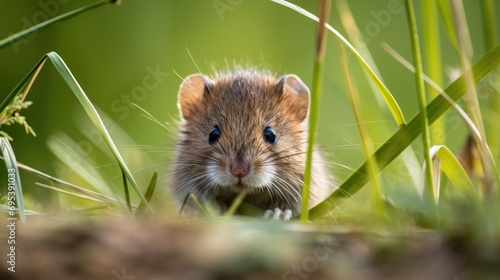 Vole grass in a meadow photo