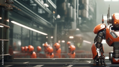 ai robot factory cinematic wallpaper © Young