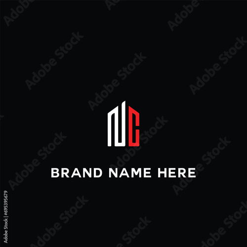 NC logo. N C design. White NC letter. NC  N C letter logo design. Initial letter NC linked circle monogram  logo  NC letter logo vector design.  logo