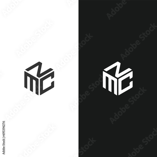 NMC logo. N M C design. White NMC letter. NMC, N M C letter logo design. Initial letter NMC linked circle monogram logo, NMC letter logo vector design. logo
