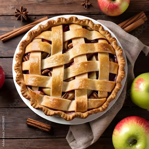 Apple pie from autumn apples