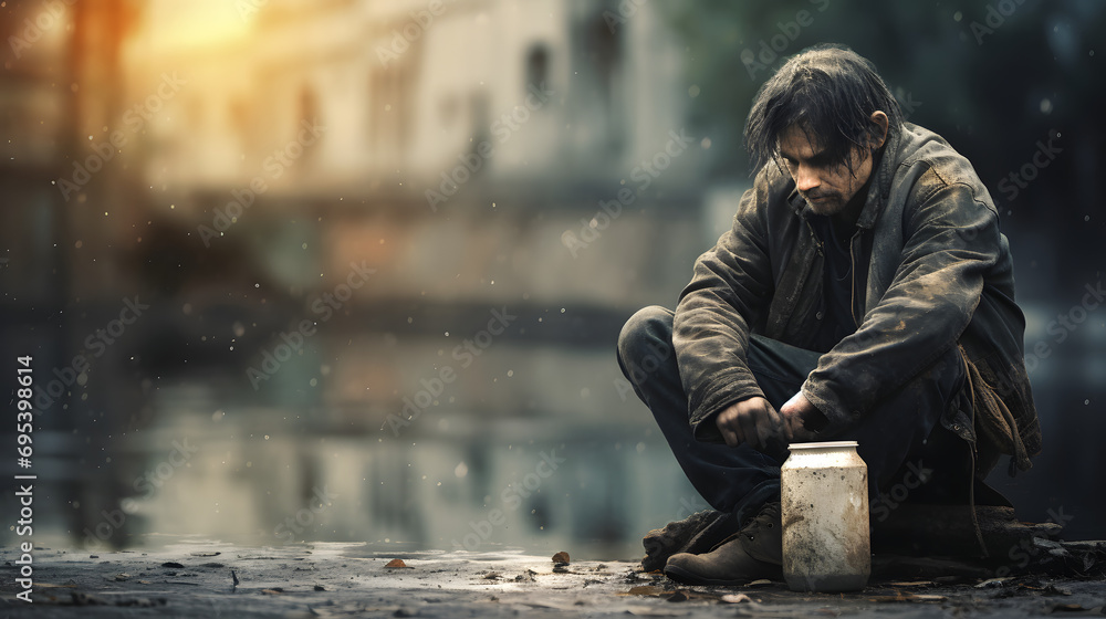 A Poignant Background Image Inspiring Reflection on the Challenges of Poverty A Poignant Background Image Inspiring Reflection on the Challenges of Poverty