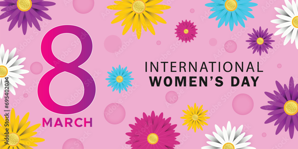 8 March International Women’s Day Background