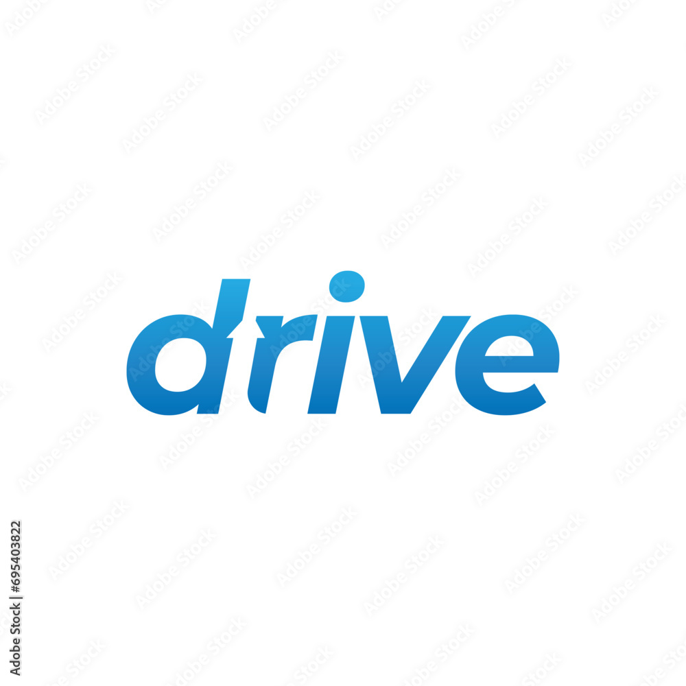 Drive letters wordmark logo design