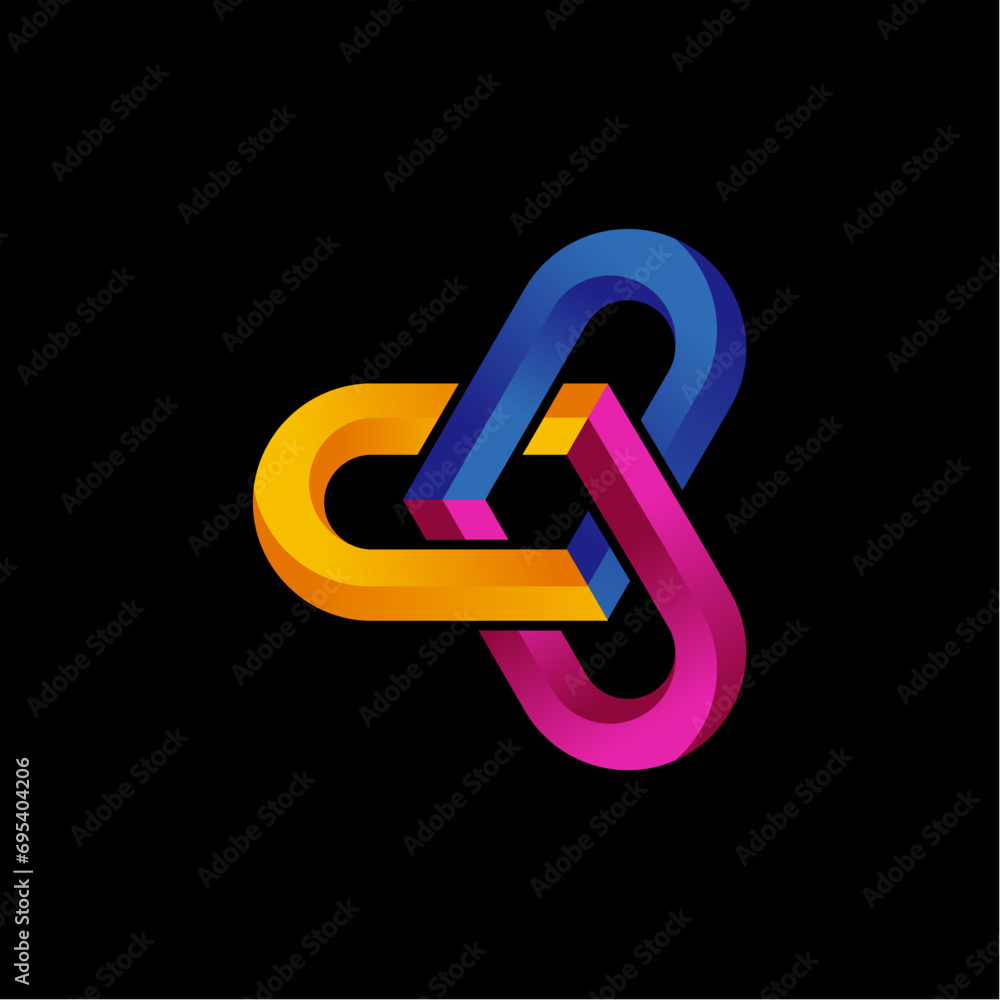 Vector abstract logo template. Material design style. Vector abstract logo template. Material design style.
