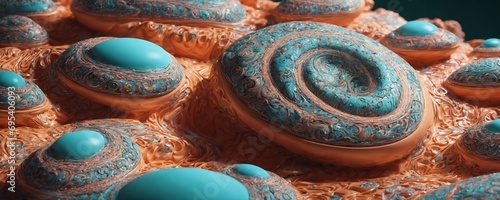a close up of a dough with blue icing