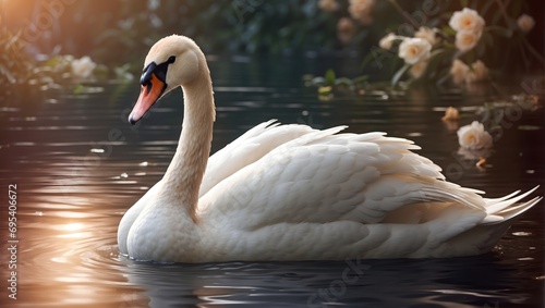 beautiful Swan. gnerative AI