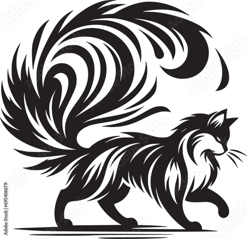 black and white persian cat
