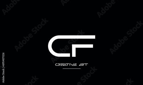 CF, FC, C, F abstract letters logo monogram