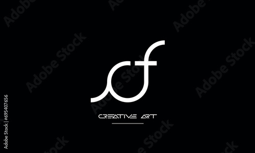 CF, FC, C, F abstract letters logo monogram