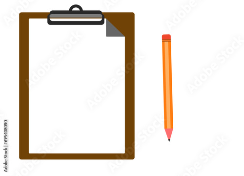 clipboard with pencil