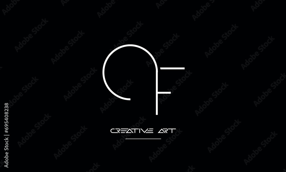 CF, FC, C, F abstract letters logo monogram CF, FC, C, F abstract letters logo monogram