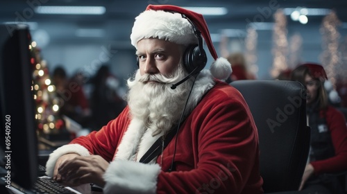 Corporate Claus: Businessman Celebrates Christmas in Style